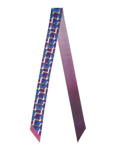 Longchamp Soie unie Foulard Violet