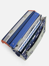 Boekentas 2 Compartimenten Cameleon Blauw retro PBRECA35-vue-porte