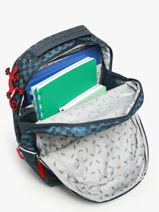 Rugzak 2 Compartimenten Cameleon Blauw actual SD39-vue-porte