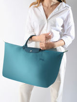 Longchamp Le pliage green Reistassen Blauw-vue-porte