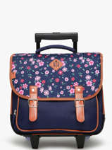 Boekentas Op Wieltjes 2 Compartimenten Snowball Blauw liberty T46338