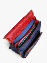 Boekentas Op Wieltjes 2 Compartimenten Snowball Blauw liberty T46338-vue-porte