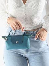 Longchamp Le pliage green Clutch Blauw-vue-porte