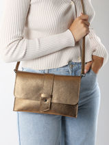 Cross Body Tas Caviar Leder Milano Bruin caviar CA240610-vue-porte