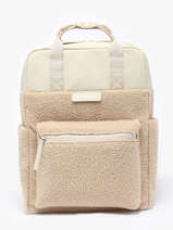 Rugzak 1 Compartiment Met 15" Laptopvak Kapten and son Beige fleece BERGENPF