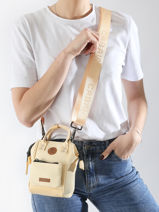 Cross Body Tas Nano Bag 1 Compartiment Cabaia Geel adventurer NANOBAG-vue-porte