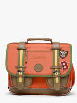 Boekentas 2 Compartimenten Cameleon Oranje vintage urban PBVBCA35