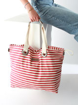Handtas Mariniere Le voyage en panier Rood mariniere HC308-vue-porte