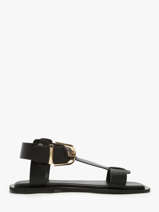 Sandalen Daphne Uit Leder Nuyou Zwart accessoires 11013