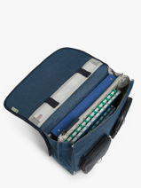 Boekentas 2 Compartimenten Cameleon Blauw vintage color CA38-vue-porte