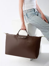 Longchamp Le pliage green Reistassen Bruin-vue-porte