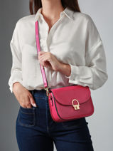 Cross Body Tas Altair Leder Etrier Roze altair EALA081M-vue-porte