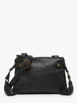 Cross Body Tas Cow Leder Basilic pepper Zwart cow BCOW82