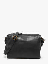 Cross Body Tas Cow Leder Basilic pepper Zwart cow BCOW83