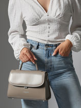Cross Body Tas M Suave Leder Lancaster Beige suave even 17-vue-porte