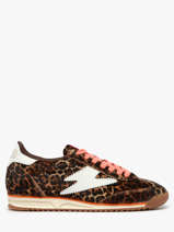 Sneakers Uit Leder Semerdjian Bruin women JOYCE