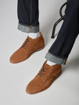 Enkelhoge Stadsschoenen Uit Leder Tommy hilfiger Bruin men 5726GVQ-vue-porte