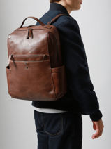 Business Rugzak Basilic pepper Bruin traveler BTRA10-vue-porte
