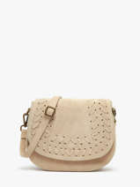 Cross Body Tas Velvet Leder Milano Beige velvet VE25062