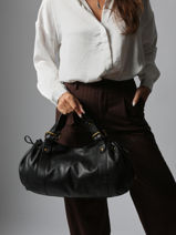 Schoudertas Icone Leder Gerard darel Zwart icone DCS01410-vue-porte