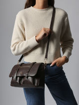 Cross Body Tas Bride Lulu castagnette Bruin bride ZAYANN-vue-porte