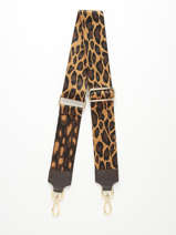 Schouderriem Milano Bruin caviar - CA25LGOB