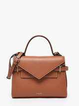 Cross Body Tas M Emilie Grain Leder Le tanneur Bruin emily TEMI1014