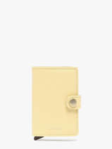 Kaarthouder Pebble Leder Secrid Geel pebble MPE