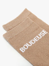 Damessokken T�tue Long Glitter Pieces Beige girl 17162499-vue-porte