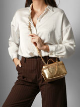 Longchamp Le pliage xtra gold Cross bodytas Goud-vue-porte