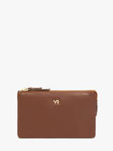 Portemonnee Foulonne Leder Yves renard Bruin foulonne 29362