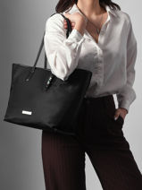 Schoudertas K Ikon Gerecycleerd Polyester Karl lagerfeld Zwart k ikon B1W30012-vue-porte