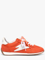 Sneakers June Uit Leder Semerdjian Oranje women JUNED479