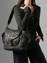 Schoudertas Heritage Leder Biba Zwart heritage CLT1L-vue-porte