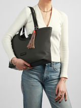 Schoudertas Grigri Polyurethaan David jones Zwart grigri CM8380-vue-porte