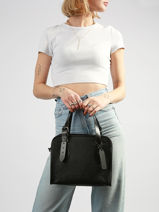 Handtas Vintage Leder Paul marius Zwart vintage S-vue-porte