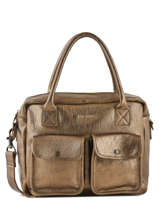 Shoppingtas Vintage Leder Paul marius Bruin vintage F9774-1