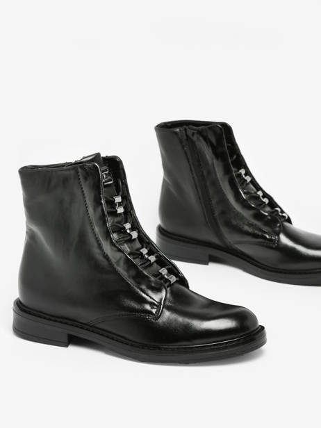 Enkellaarsjes Uit Leder Mjus Zwart accessoires T81205 ander zicht 3