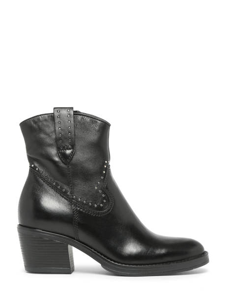 Boots Met Hak Uit Leder Mjus Zwart accessoires T82203