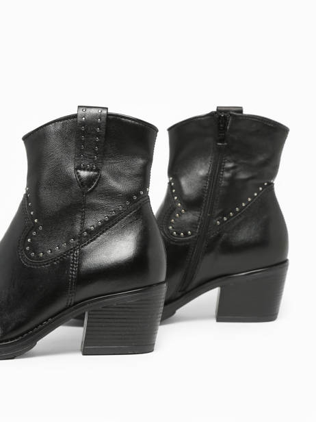 Boots Met Hak Uit Leder Mjus Zwart accessoires T82203 ander zicht 1