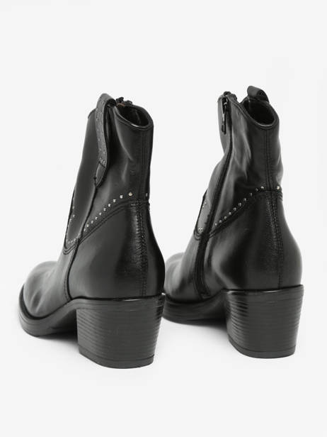 Boots Met Hak Uit Leder Mjus Zwart accessoires T82203 ander zicht 4