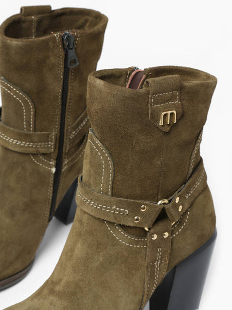 Santiago Laarzen Met Hak Uit Leder Mjus Groen accessoires T76202 ander zicht 2