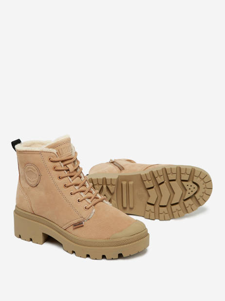 Enkellaarsjes Pallabase Nbk Uit Leder Palladium Beige accessoires 98867223 ander zicht 1