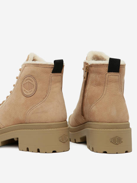 Enkellaarsjes Pallabase Nbk Uit Leder Palladium Beige accessoires 98867223 ander zicht 3