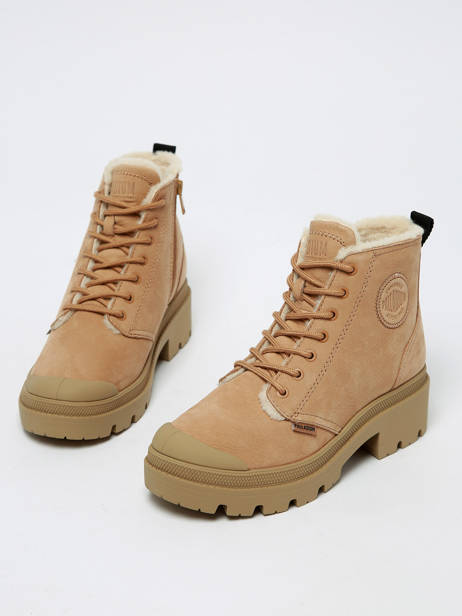 Enkellaarsjes Pallabase Nbk Uit Leder Palladium Beige accessoires 98867223 ander zicht 4