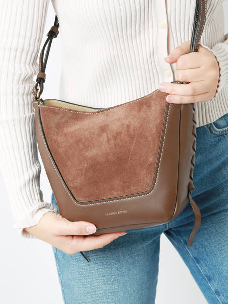 Cross Body Tas Lou Leder Vanessa bruno Bruin lou 88V40905 ander zicht 1