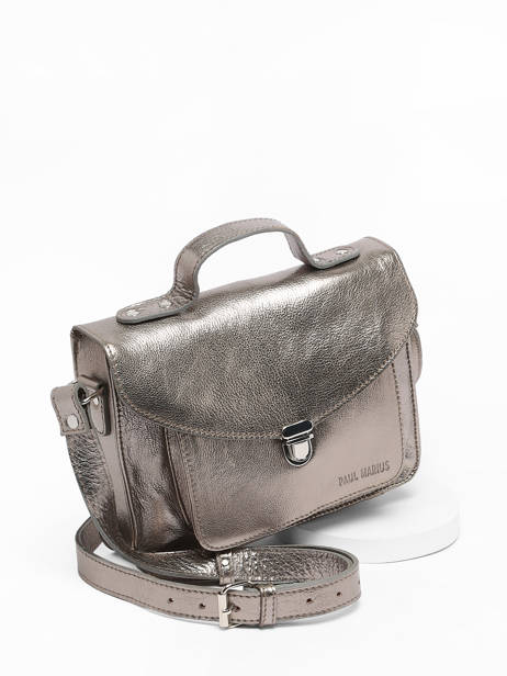 Cross Body Tas Vintage Leder Paul marius Grijs vintage GEORGE ander zicht 2