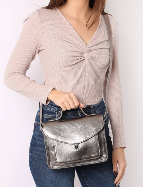 Cross Body Tas Vintage Leder Paul marius Grijs vintage GEORGE ander zicht 1