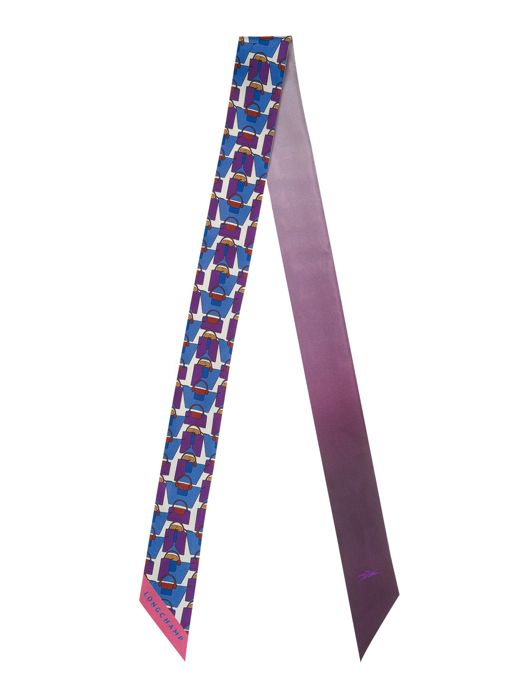 Longchamp Soie unie Foulard Violet