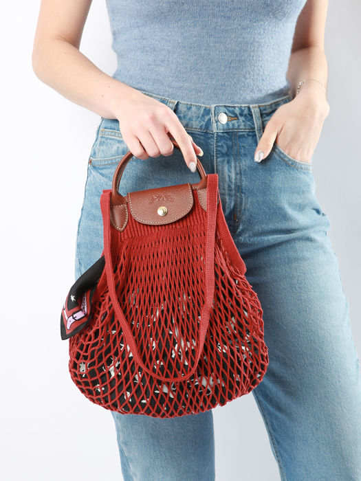Longchamp Le pliage filet Schoudertas Bruin